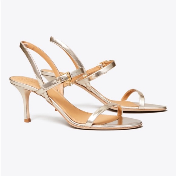 New Tory Burch Penelope gold metallic sandals 9.5 - Picture 5 of 8